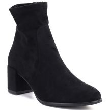 Black Sergio Leone BT-55 women's ankle boots with a block heel