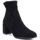 Black Sergio Leone BT-55 women's ankle boots with a block heel