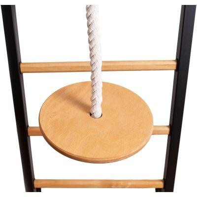 4. GYMNASTIC WOODEN AND METAL WALL BAR WITH METAL BAR AND ACCESSORIES FOR CHILDREN BENCHK 721B A076