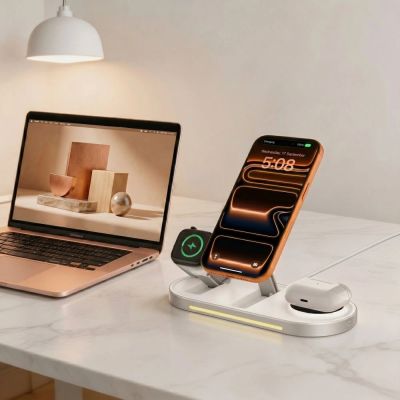 9. Tech-Protect A51 MagSafe 3-in-1 25W QI2.2 Wireless Charger - White