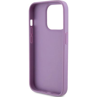 7. Guess Leather 4G Stamped case for iPhone 15 Pro - purple