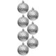 47. DECORATIVE PLASTIC BALL 6CM SET 35 PCS SILVER