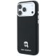 2. Karl Lagerfeld Grained Karl Head Metal MagSafe Case for iPhone 18 Pro Max / 17 Pro Max - Black