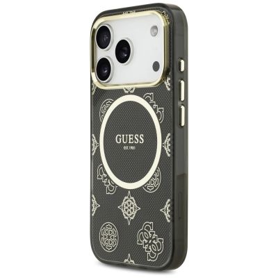 2. Guess IML Peony Dot MagSafe Case for iPhone 17 Pro - Black