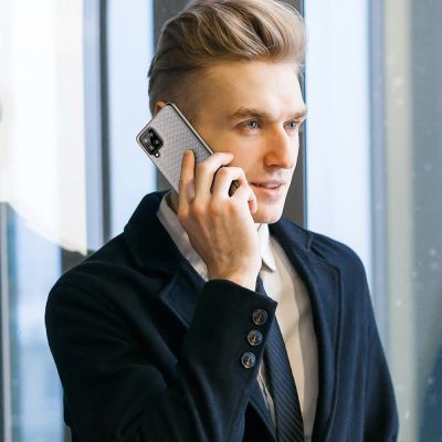 9. Dux Ducis Fino case covered with nylon material for Samsung Galaxy A22 4G gray