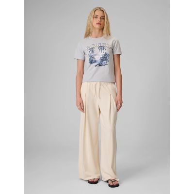 3. Women's wide-leg sweatpants 4F 4FRAW26TTROF2050-11S