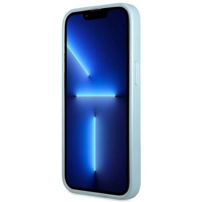 5. Guess Saffiano 4G Small Metal Logo case for iPhone 13 Pro Max - blue