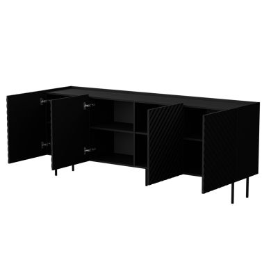 2. 4D LUCCA chest of drawers 200x40x80 black