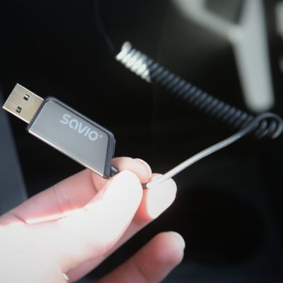 10. SAVIO TRANSMITER AUX, USB, BLUETOOTH 5.3, HANDS-FREE FUNCTION, TR-16