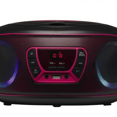 7. Denver TCL-212BT PINK portable CD player black, pink