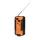 3. Extralink Solar Emergency Radio with Crank Dynamo Powerbank 4000mAh with SOS Flashlight SR-4000 Portable Analog Black, Orange