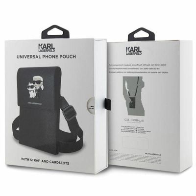 6. Karl Lagerfeld Handbag KLWBSAKCPMK black/black Saffiano Karl & Choupette