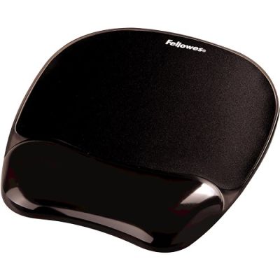 Fellowes CRYSTAL Gel Mouse Pad and Wrist Rest Black