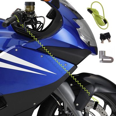 10. DUNLOP SILVER BRAKE DISC LOCK WITH CABLE LOCK