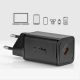 12. SBS TETRGAN1C45W 45W GaN USB-C Wall Charger with Power Delivery - Black