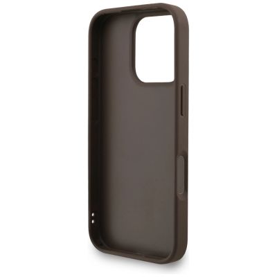 7. Guess 4G Strap 4G Classic Logo Case for iPhone 16 Pro - Brown