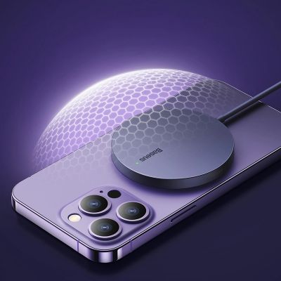 20. Baseus Simple Mini3 magnetic charger MagSafe Qi 15W purple