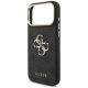 6. Guess 4G Big 4G Classic Logo Big Strap Metal Buttons Case for iPhone 18 Pro Max / 17 Pro Max – Black