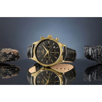 5. Giewont Chronograph Sapphire Black and Gold Men's Watch GW6310-A4