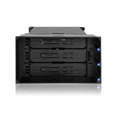 6. IcyDock 3x3.5" SATA in 2x5.25" bay backplace stage fan 80mm