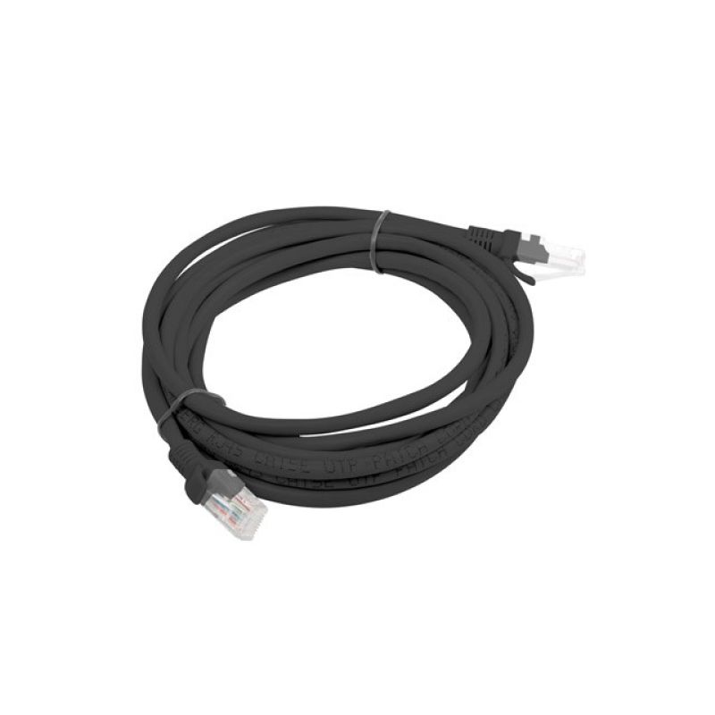 2. PATCHCORD CAT.6 UTP 3M BLACK FLUKE PASSED LANBERG 10-PACK