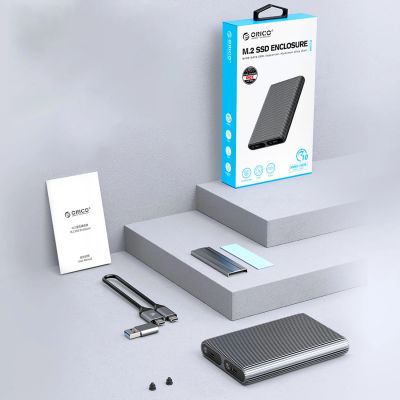 6. Orico AM2C3-2N Dual Disk Caddy for Two M.2 NVME USB-C 3.2 10Gb/s Drives - Gray