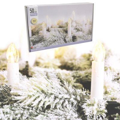 15. CHRISTMAS TREE LIGHTS LIGHT CHAIN CANDLES 50 LED WARM WHITE