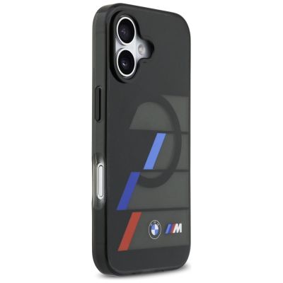 4. BMW M IML Metal Buttons Tricolor Lines MagSafe Case for iPhone 17 - Black