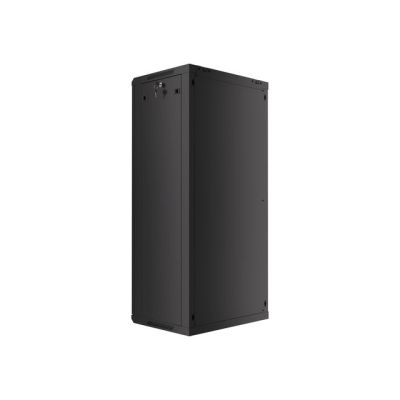 4. Lanberg WF01-6427-10B single-section cabinet (27U; 1300mm / 600mm / 450 mm; wall-mounted; Glass; 19''; black)
