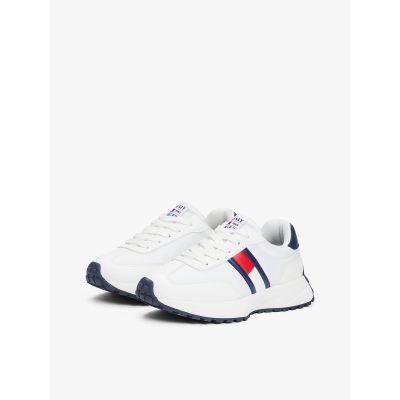 Tommy Hilfiger women's FLAG LOW CUT LACE-UP SNEAKERS T3X9-33877-1695X336-X336 WHITE/BLUE