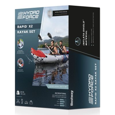 7. Bestway 65077/25 Sport Kayak 1 Person Multicolor Acrylonitrile Butadiene Styrene Copolymer (ABS), Aluminum, Polypropylene (PP), Polyvinyl Chloride (PVC) Inflatable Kayak