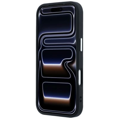 5. Guess Grained Triangle Logo MagSafe Case for iPhone 17 Pro Max / 18 Pro Max - Black