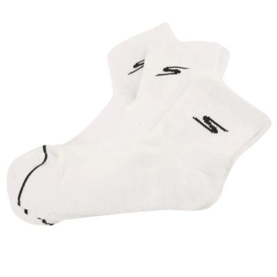 Skechers 3pk Mens Qtr Prem Basic Socks S119050H-WHT White 43-46