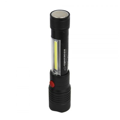 4. ESPERANZA ALUMINUM FLASHLIGHT WITH SIDE LIGHT COB APATE EOT069