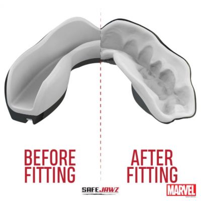 10. OZ-TT "Extro Marvel Deadpool" Mouthguards Red and Black SENIOR