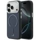 Mercedes Leather 3D MagSafe Case for iPhone 17 Pro - Navy Blue