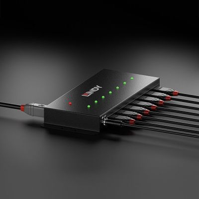 5. Lindy 7-Port Industrial USB3.0 Hub - Hub - 7 x SuperSpeed USB3.0 - Desk