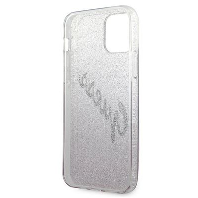 7. Guess GUHCP12SPCUGLSPI iPhone 12 mini 5.4" pink/pink hardcase Glitter Gradient Script