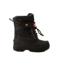 Lee Cooper Kids’ Winter Boots, Black Insulated Snow Boots with Velcro Fastener
