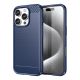 Carbon Case for iPhone 16 Pro Max Silicone Case - Blue