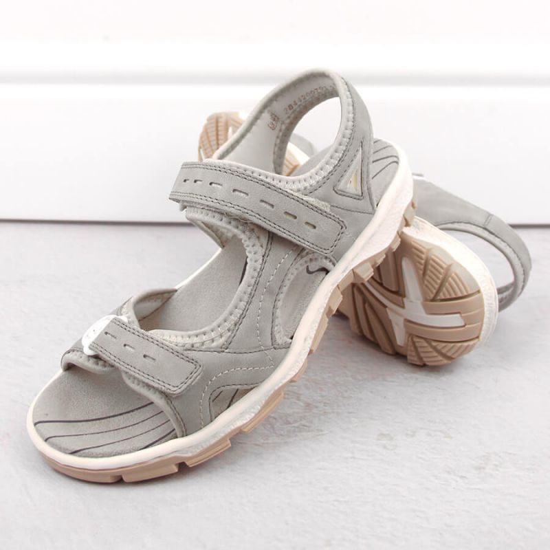 7. Comfortable Rieker W RKR674 sandals gray