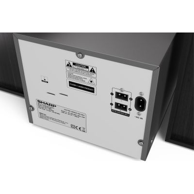 12. Sharp XL-B517D(BK) Micro Hi-Fi System, CD/FM/USB/Bluetooth v5.0, Aux-in, 45W, Black Sharp | Micro Hi-Fi System | XL-B517D(BK) | USB socket | Aux-in | Bluetooth connectivity | CD player | Black | FM radio | Wireless connection