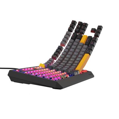 10. GENESIS Thor 230 TKL Gaming Keyboard USB + RF Wireless + Bluetooth QWERTY Black, Gray, Orange