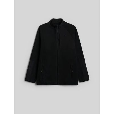 7. Men's fleece with a stand-up collar and a softshell panel 4F 4FWAW26TFLEM480-20S