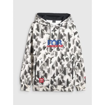 8. Men's loose hooded sweatshirt 4F 4FRAW25TSWSM2569-91A