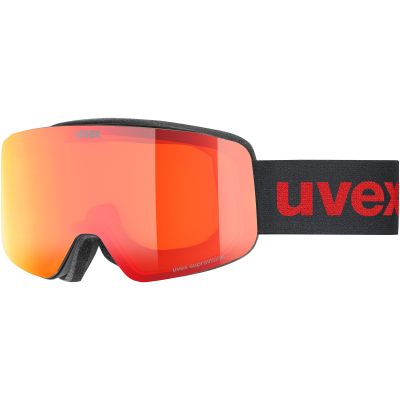 2. Uvex pwdr FM Ski Goggles for Kids – black/red/orange/clear