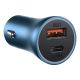 3. Baseus Golden Contactor Pro fast car charger USB Type C / USB 40 W Power Delivery 3.0 Quick Charge 4+ SCP FCP AFC + USB Type C cable - Lightning blue (TZCCJD-03)