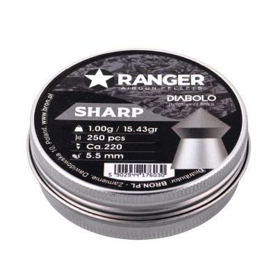 3. 5.5 mm RANGER Diabolo Sharp point pellets 250 pcs. 1.00 g