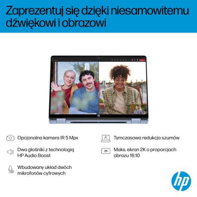 7. HP OmniBook 5 Flip 14-fp0004nw Core 5 120U 14"2K Touch IPS 300nits 16GB LPDDR5 5200 SSD512 Intel Graphics Cam 1080p 68Wh Win11 Blue Sky 2Y
