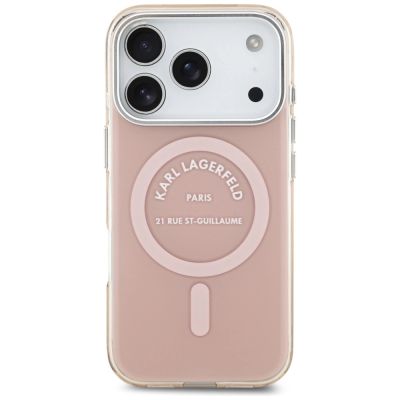 3. Karl Lagerfeld IML Karl RSG Logo MagSafe Case for iPhone 17 Pro - Pink
